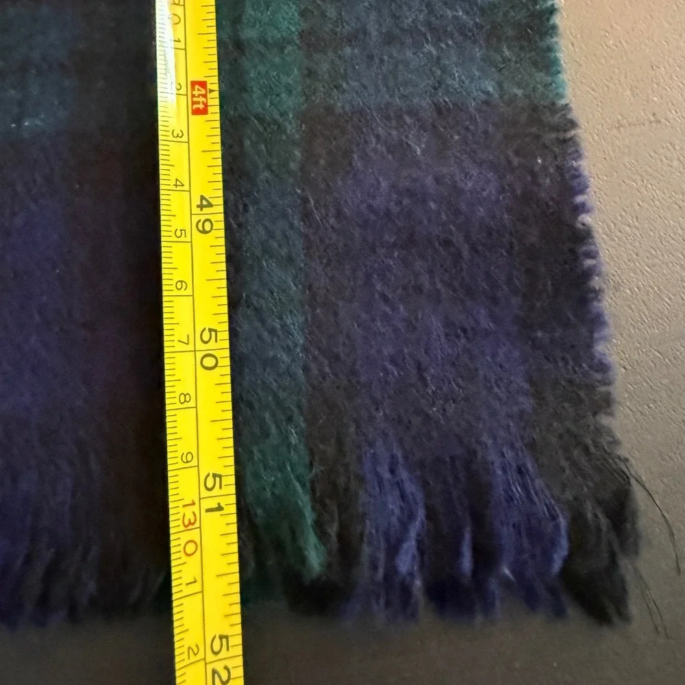 Highland Home Industries Black Watch Plaid Lambswool Scarf Made in Scotland